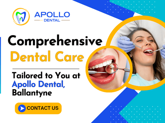 Apollo Dental in Ballantyne, Charlotte, NC, offers exceptional dental care with a focus on preventive health