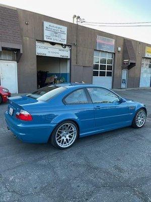 E46 M3 brought in for inspection 2 service.