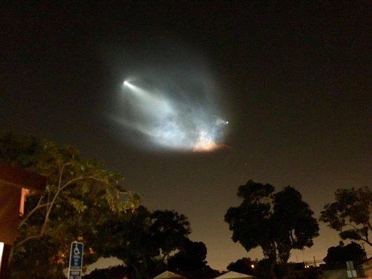 Elon Musk's SpaceX Falcon 9 carrying an Argentinian Satellite.