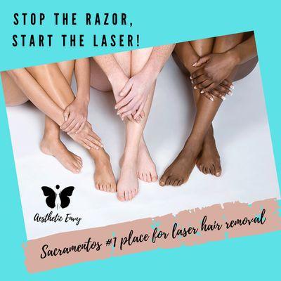 Sacramento's #1 place for laser hair removal!