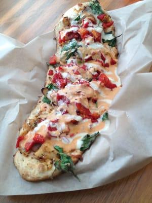 Flatbread Ceaser chicken pizza