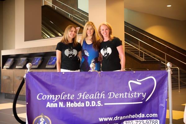 Dr. Hebda, and staff Kim and Kari at patient appreciation day at Cobb Theatre