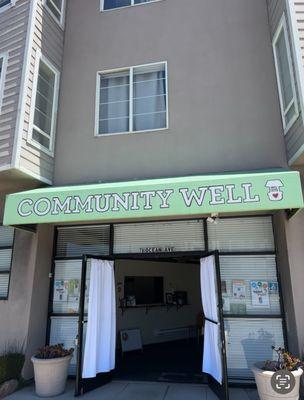 We are located inside Community Well!