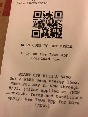 Deals available via QR code and 7-Eleven App.