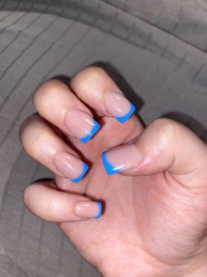 Blue French tip