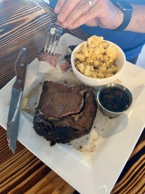 Prime rib and sharp cheddar homemade mac 'n cheese