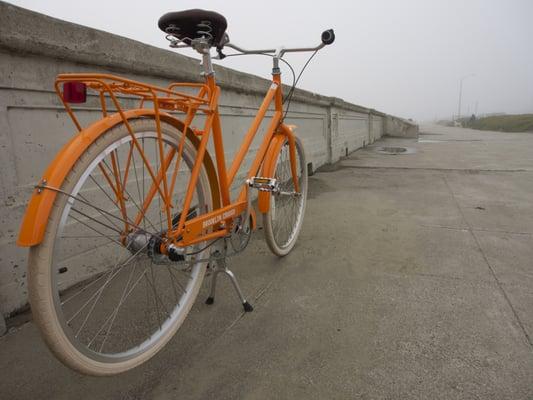 Ocean Beach can get foggy, but its always fun to explore the Great Highway trail by bike. Yes, we do rentals!