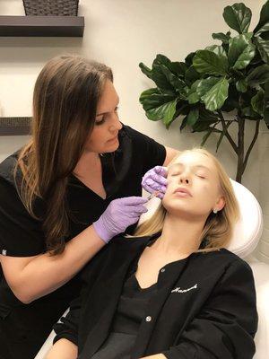 Laura Zimmerman performs injections at ZL. She is a board certified Nurse Practitioner and Certified Aesthetic Nurse Specialist