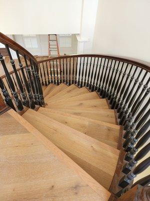 Hardwood we installed on stairs