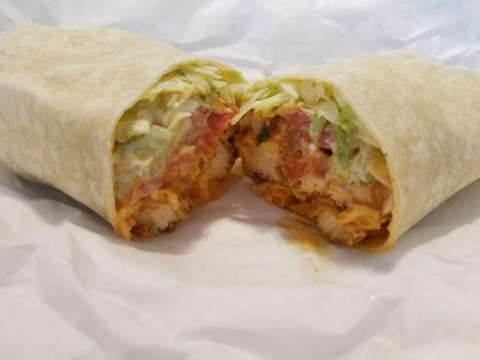 Crunchy Buffalo chicken wrap