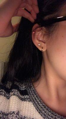 Helix piercing