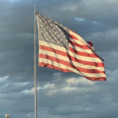 American Flag near Ourisman car dealers on Jefferson Davis highway