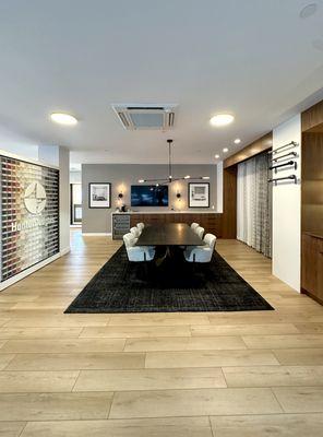 interior of portland window treatments showroom