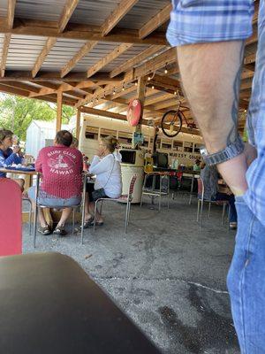 Outdoor dining area