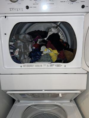 On return visit: more laundry left in dryer.