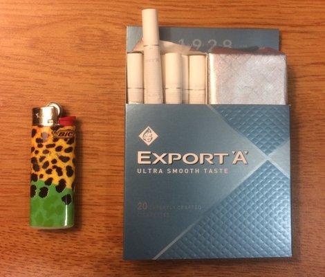 A 20 pack of Export 'A' cigarettes (approximately $9.00)