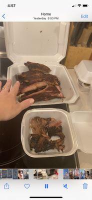 Ribs and brisket