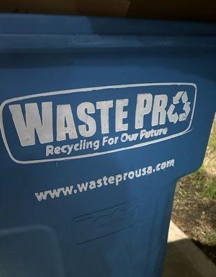 I'm sure this service is real proud of having their name on the side of this trashcan