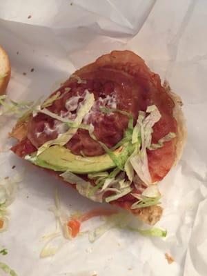 Only one tiny slice of avocado on an avocado BLT!???!