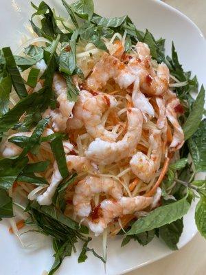 Shrimp papaya salad