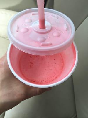 Strawberry shake isn't suppose to look bright pink