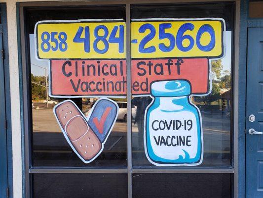 As of 01-21-2021, the clinical staff has received the first dose of the COVID-19 VACCINE!!!! Staff is scheduled for 2ND dose in 4 weeks :)