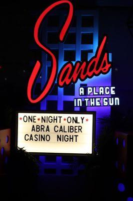 Our new "Sands" casino marquee sign. Bring back a touch of the old world with this show stopper of a decor piece!