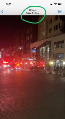 False fire alarm at 1:49 AM on a Sunday that lasted for about 30 minutes!