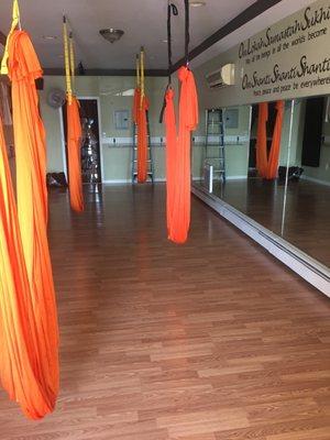 Aerial yin yoga