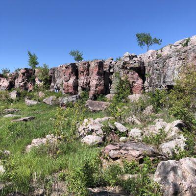 Rocks. Pipestone is many layers down from stone like this.