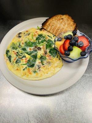 Egg White Frittata wit Fresh Fruit