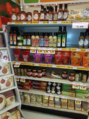 Ethnic foods display