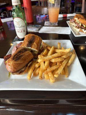 Cuban sandwich and fries