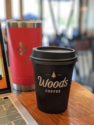 Working at Woods Coffee