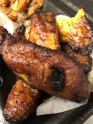 Fried plantain fried in old chicken oil