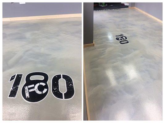 Metallic Epoxy with logo