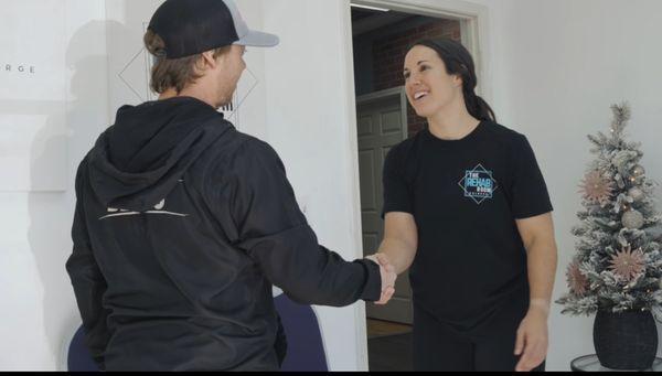 Always greeting clients with a smile here at The Rehab Room Calhoun