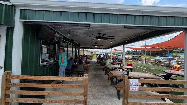 Outdoor seating area