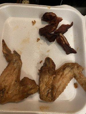 Crazy looking wings and spareribs!