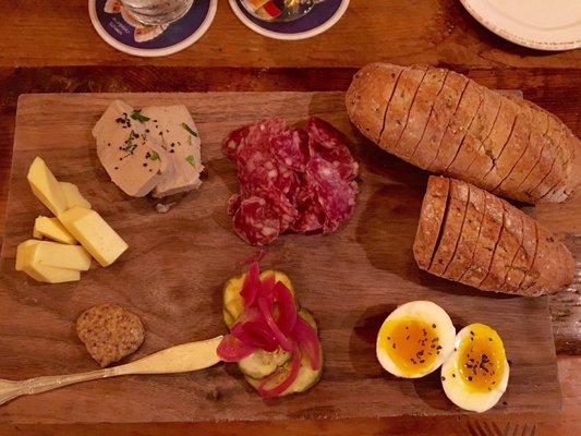 Ploughman's Platter (large): salumi, pâté, house made pickles, pickled egg, baguette