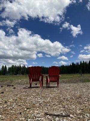 Public sitting area in back of campground