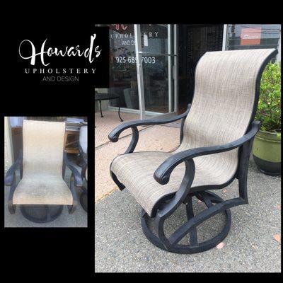 Mallin Sling Chairs with new Fabric