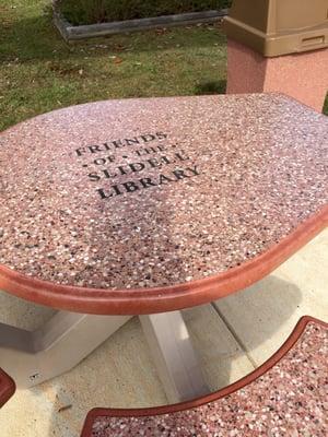 Seating near herb garden