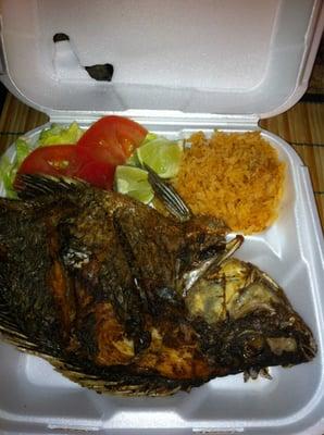 Majora frito (fried tilapia)