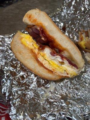 Bacon egg and cheese.