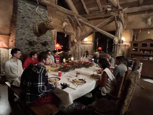 Dinner in the main lodge.