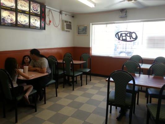 The dining area.