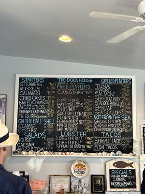 Prepared food menu