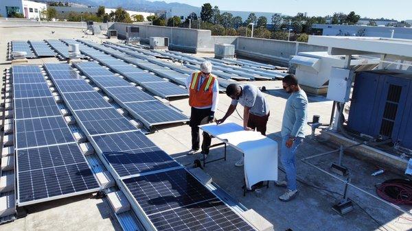 Finishing up 300kw commercial solar