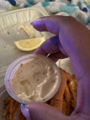 Tartar sauce, which was amazing